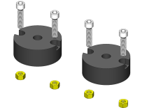 Jeep Wrangler 1.25 Inch Tall Front Bump Stops 2007-Present JK/JL/JT Clayton Off Road