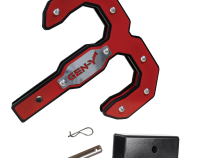Hulk 2.0 Tow Hook 16K 2 Inch Shank Black/Red with GH-007-1 Reducer Sleeve, GH-099 Pin &amp;amp; GH-011 Clip Gen Y Hitch