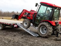 Single Heavy Duty 12 Foot Aluminum Loading Ramp 15 Inch x 144 Inch 4K Capacity Gen Y Hitch