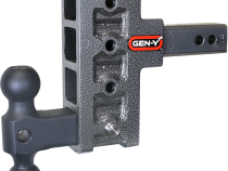 Mega Duty 2 Inch Offset Shank 2.5 Rise, 5 Inch Drop 1.5K TW 10K Hitch &amp;amp; GH-031 Dual-Ball Gen Y Hitch