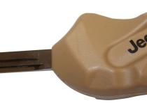 Tan Rock Key Blank for 05-18 Jeep JK, WK, XK, KL, KJ, KK, MK w/ Transponder RT Off Road