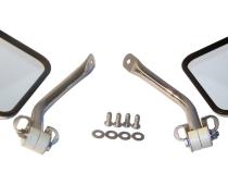 Door Mirror Kit 1997-2006 TJ Wrangler Polished Stainless Steel RT Off Road