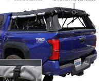 Explorer Soft Shell - Black Diamond Canvas and Aluminum Frame 20-26 Gladiator Overland Vehicle Systems